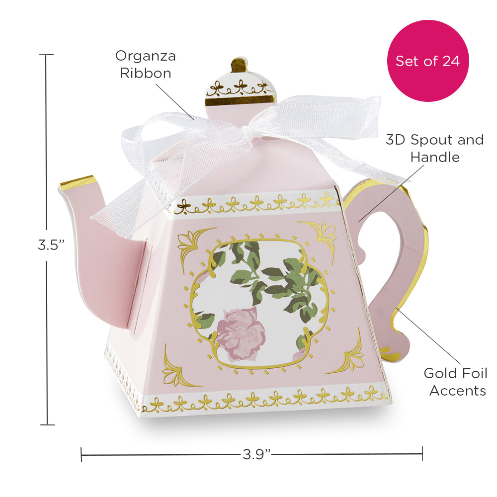 Pink Tea Time Whimsy Teapot Favor Box (Set of 24) - Alternate Image 6 | My Wedding Favors