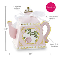 Thumbnail for Pink Tea Time Whimsy Teapot Favor Box (Set of 24) - Alternate Image 6 | My Wedding Favors