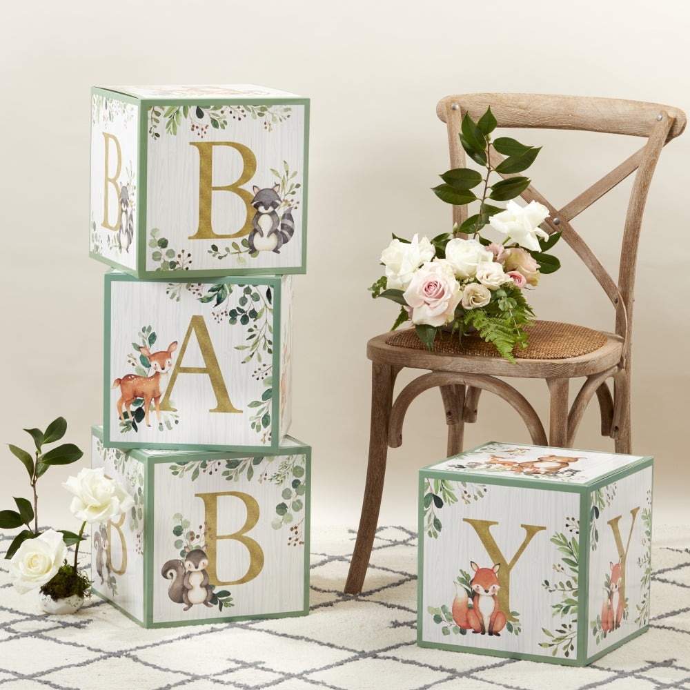 Woodland Baby Block Box (Set of 4) - Alternate Image 3 | My Wedding Favors