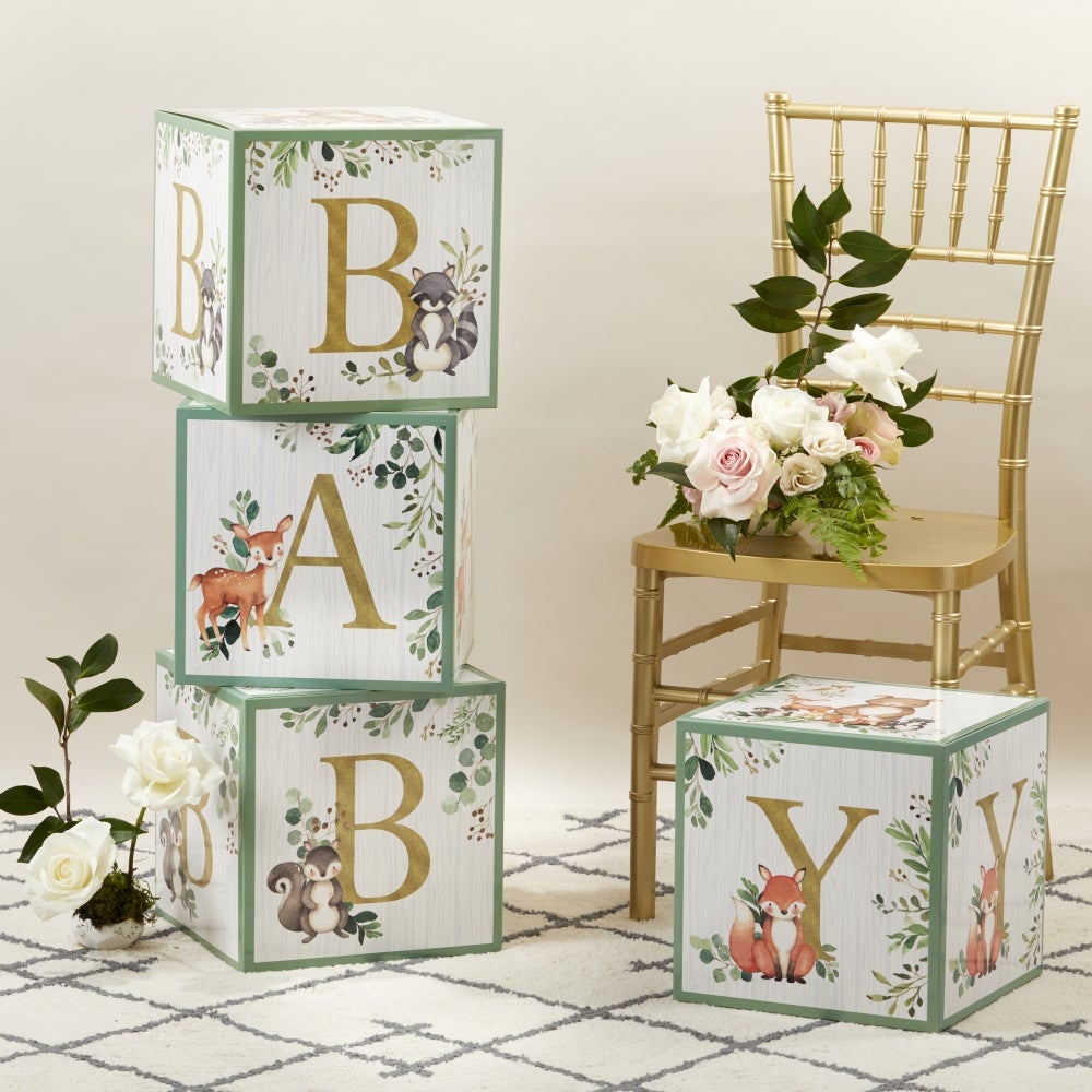 Woodland Baby Block Box (Set of 4) - Alternate Image 7 | My Wedding Favors