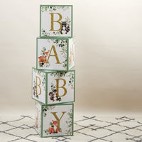 Thumbnail for Woodland Baby Block Box (Set of 4) - Alternate Image 9 | My Wedding Favors