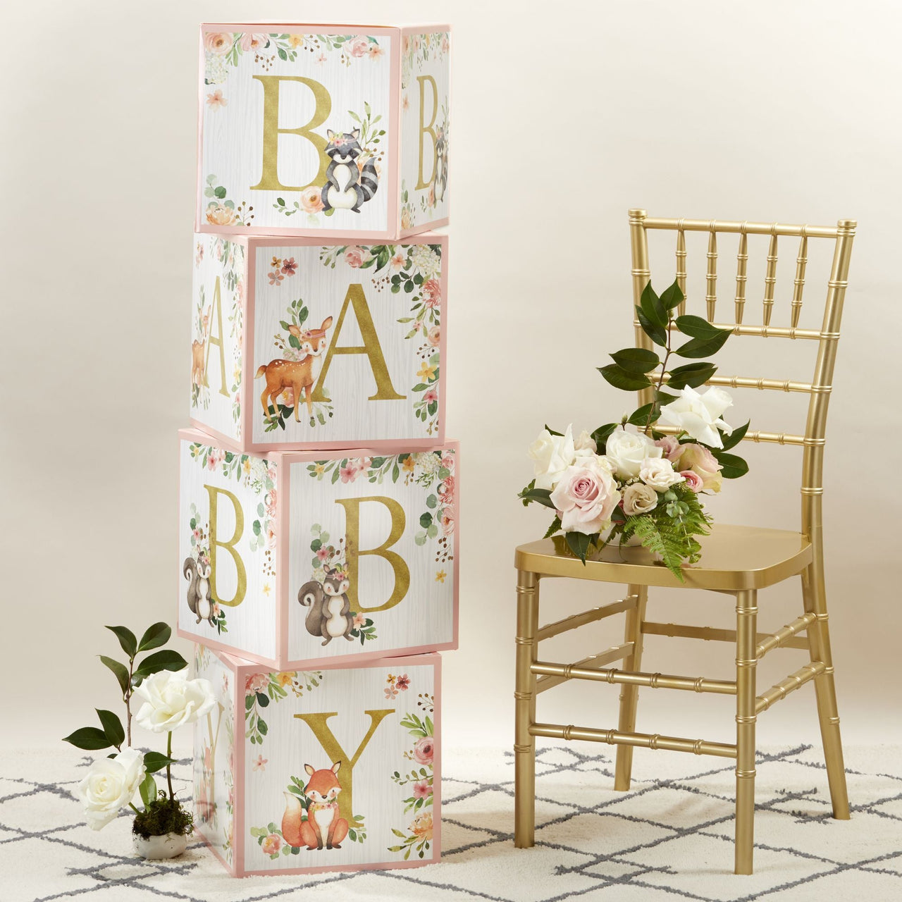 Pink Woodland Baby Block Box (Set of 4) - Alternate Image 7 | My Wedding Favors