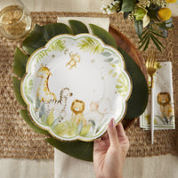 Thumbnail for Safari Baby 9 in. Premium Paper Plates (Set of 16) - Main Image | My Wedding Favors