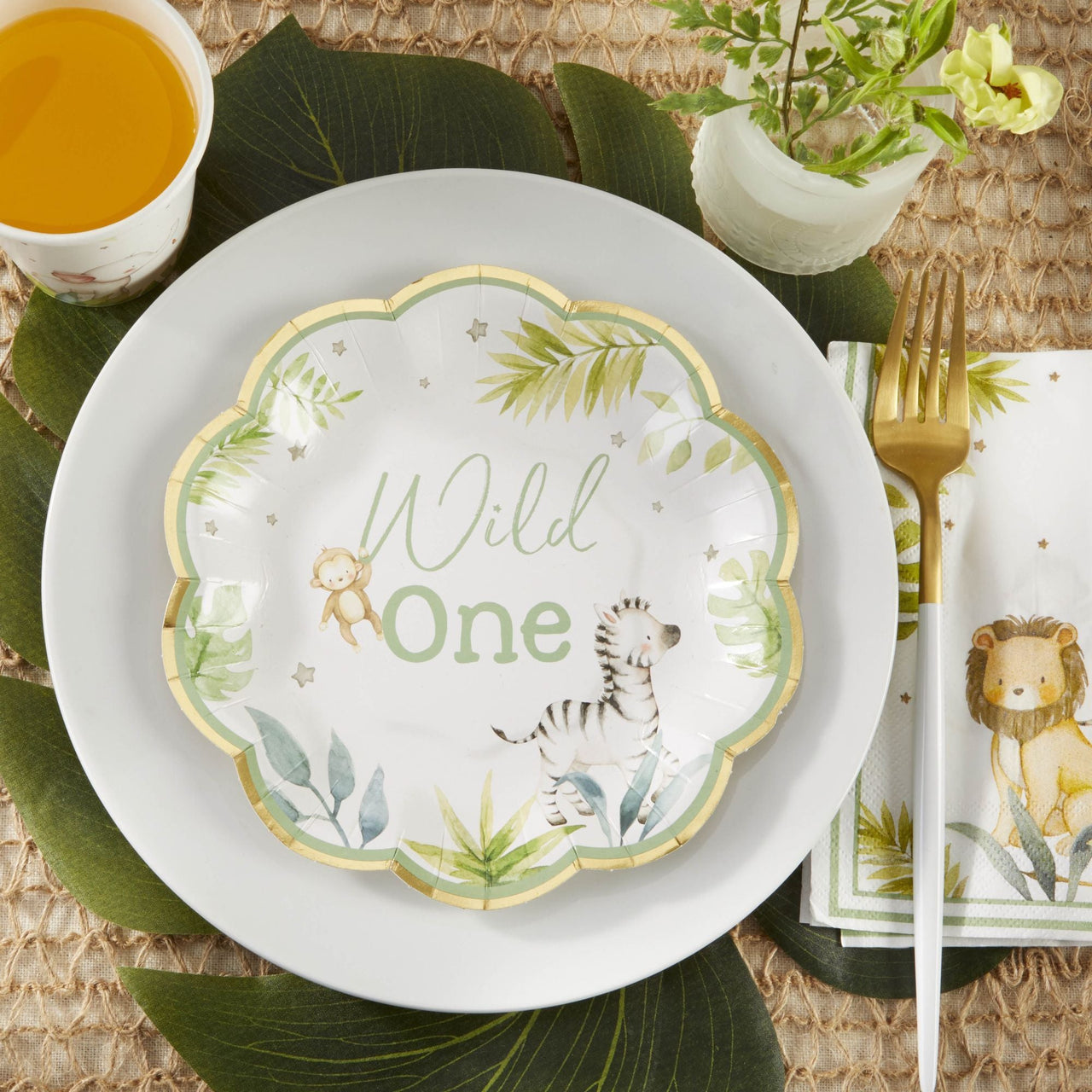 Safari Baby 7 in. Premium Paper Plates (Set of 16) - Main Image | My Wedding Favors