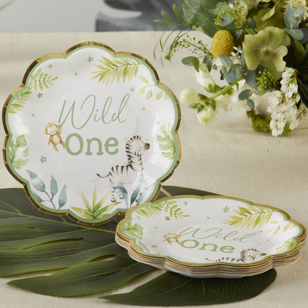 Safari Baby 7 in. Premium Paper Plates (Set of 16) - Alternate Image 5 | My Wedding Favors