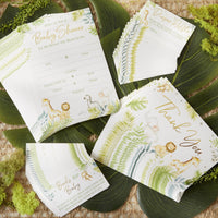 Safari Baby Shower Invitation & Thank You Card Bundle (Set of 20) - Main Image | My Wedding Favors