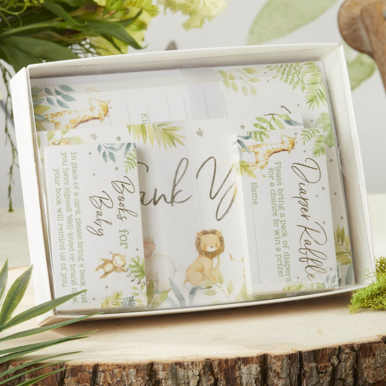 Safari Baby Shower Invitation & Thank You Card Bundle (Set of 20) - Alternate Image 2 | My Wedding Favors