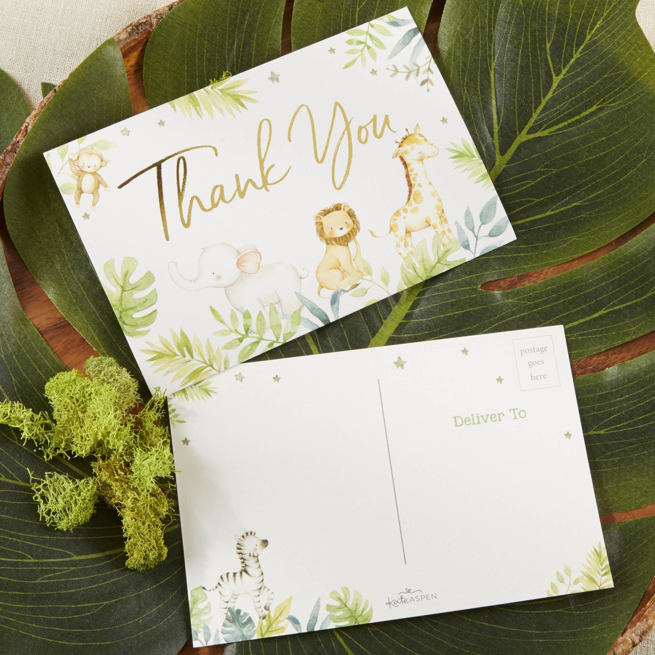 Safari Baby Shower Invitation & Thank You Card Bundle (Set of 20) - Alternate Image 3 | My Wedding Favors