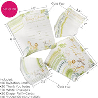 Safari Baby Shower Invitation & Thank You Card Bundle (Set of 20) - Alternate Image 6 | My Wedding Favors