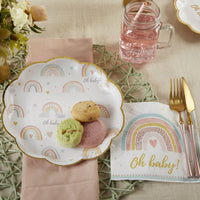 Thumbnail for Boho Rainbow Baby 9 in. Premium Paper Plates (Set of 16) - Alternate Image 5 | My Wedding Favors