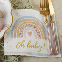 Thumbnail for Boho Rainbow Baby 2 Ply Paper Napkins (Set of 30) - Alternate Image 3 | My Wedding Favors