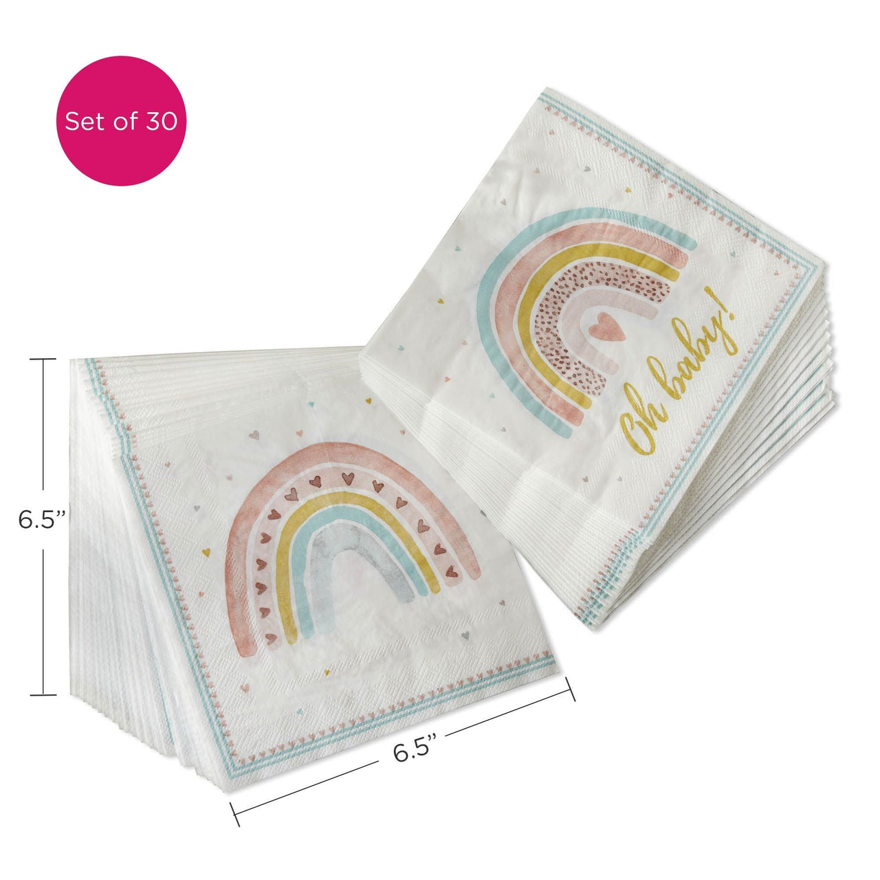 Boho Rainbow Baby 2 Ply Paper Napkins (Set of 30) - Alternate Image 6 | My Wedding Favors