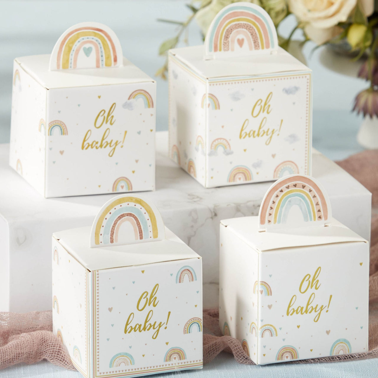 Boho Rainbow Baby Favor Box (Set of 24) - Alternate Image 2 | My Wedding Favors