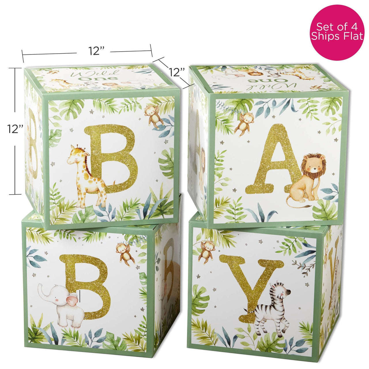 Safari Baby Block Box (Set of 4) - Alternate Image 6 | My Wedding Favors