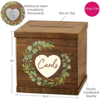 Thumbnail for Rustic Brown Wood Card Box - Alternate Image 6 | My Wedding Favors