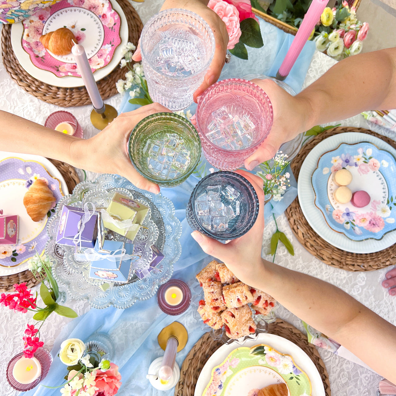 Tea Time Party 9" Premium Paper Plates - Assorted (Set of 16) - Alternate Image 7 | My Wedding Favors