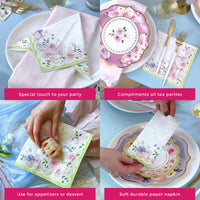Thumbnail for Tea Time Party 2 Ply Paper Napkins (Set of 30) - Alternate Image 5 | My Wedding Favors