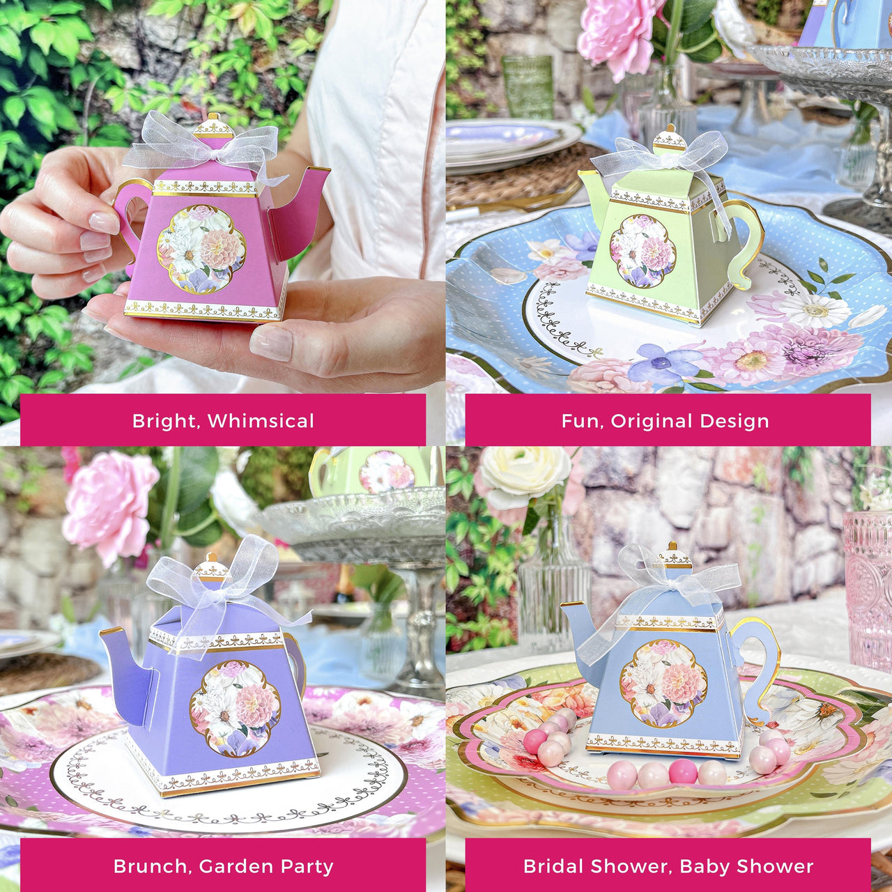 Tea Time Party Favor Box - Assorted (Set of 24) - Alternate Image 5 | My Wedding Favors