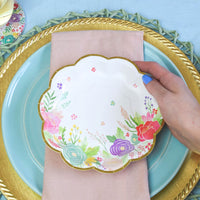 Garden Blooms 7 in. Premium Paper Plates (Set of 16) - Alternate Image 5 | My Wedding Favors