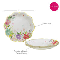 Garden Blooms 7 in. Premium Paper Plates (Set of 16) - Alternate Image 6 | My Wedding Favors