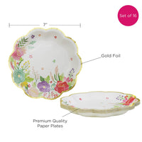 Thumbnail for Garden Blooms 7 in. Premium Paper Plates (Set of 16) - Alternate Image 6 | My Wedding Favors