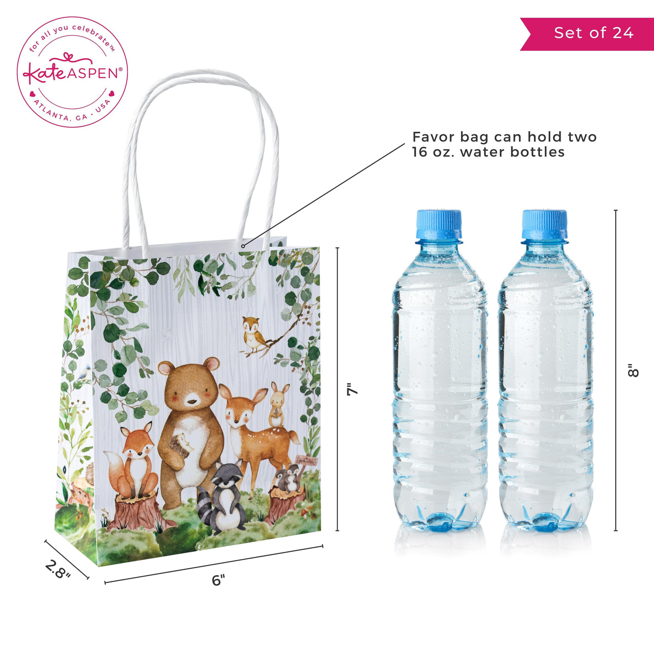 Woodland Baby Shower Gift Bag (Set of 24) - Alternate Image 6 | My Wedding Favors