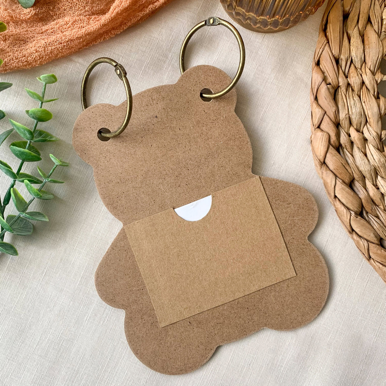 Baby Shower Prediction Advice Card Keepsake Book - Kraft Bear Shape (Set of 50) - Alternate Image 5 | My Wedding Favors