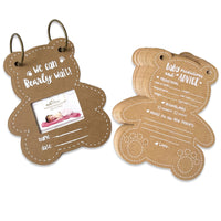 Baby Shower Prediction Advice Card Keepsake Book - Kraft Bear Shape (Set of 50) - Alternate Image 8 | My Wedding Favors