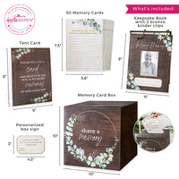 Thumbnail for Celebration of Life Memory Funeral Guest Book and Box for Memorial Service  6 My Wedding Favors 