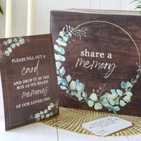 Thumbnail for Celebration of Life Memory Funeral Guest Book and Box for Memorial Service  7 My Wedding Favors 