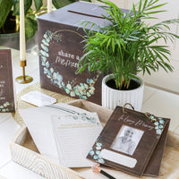 Celebration of Life Memory Funeral Guest Book and Box for Memorial Service  8 My Wedding Favors 