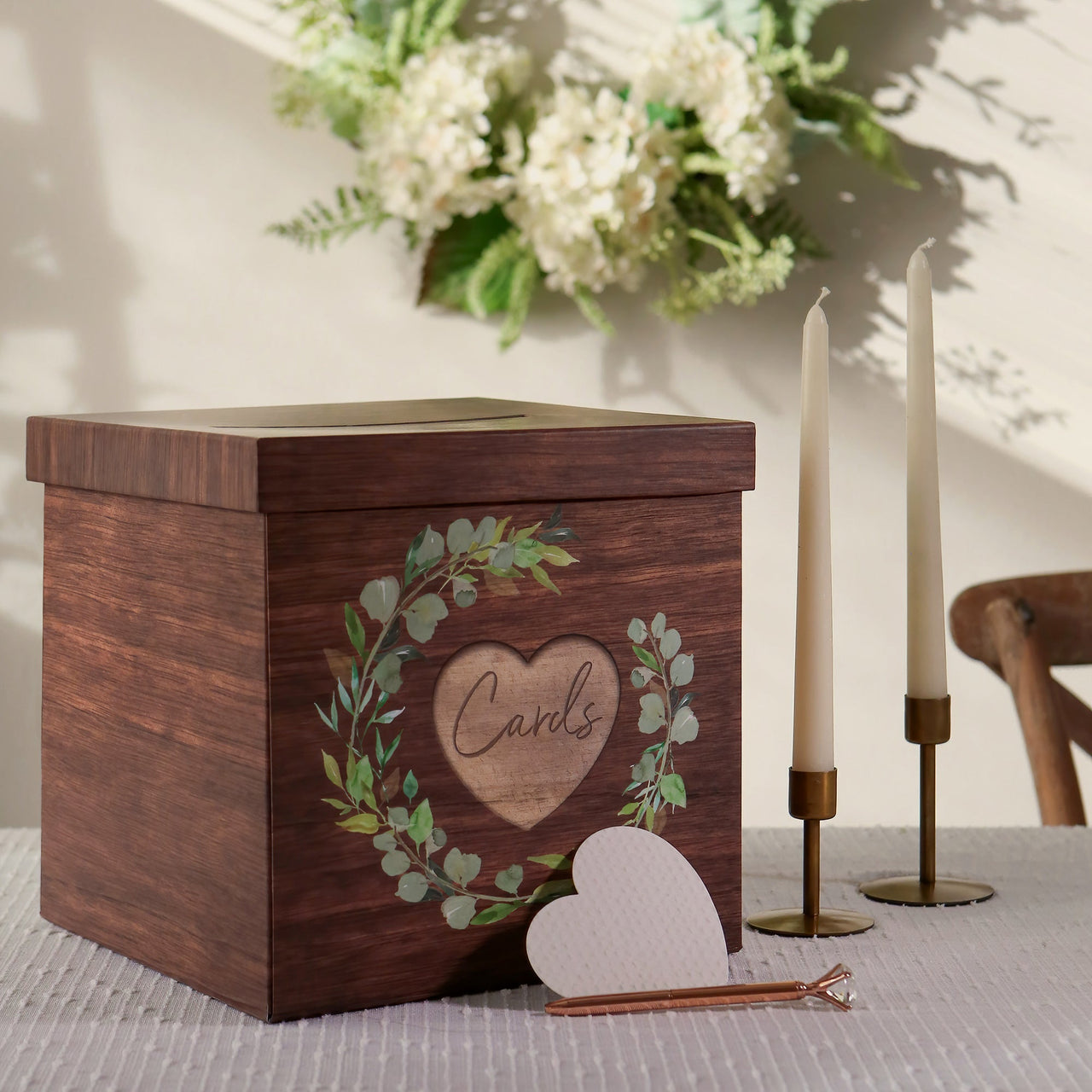 Rustic Brown Wood Card Box - Updated Alternate Image 4 - My Wedding Favors