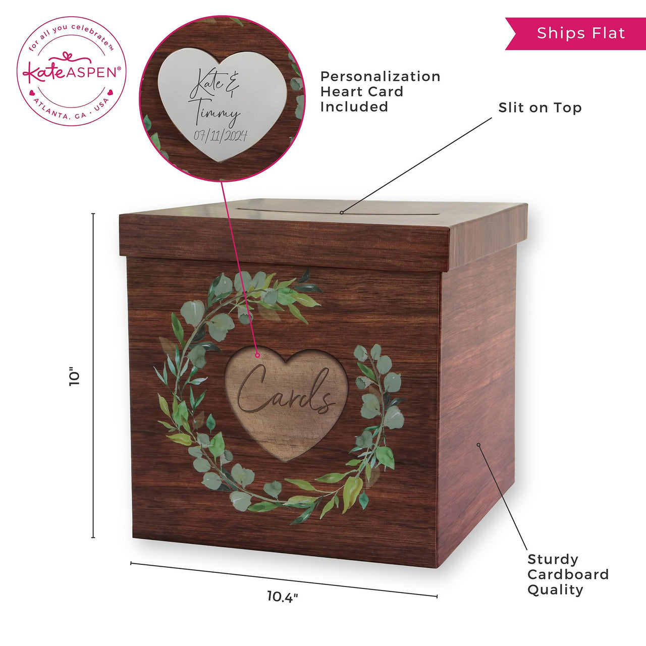 Rustic Brown Wood Card Box - Updated Alternate Image 6 - My Wedding Favors