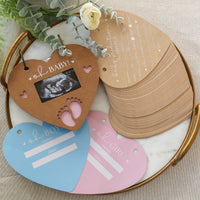 Baby Shower Prediction Advice Card Keepsake Book - Kraft Heart Shape  Alternate Image 1 - My Wedding Favors