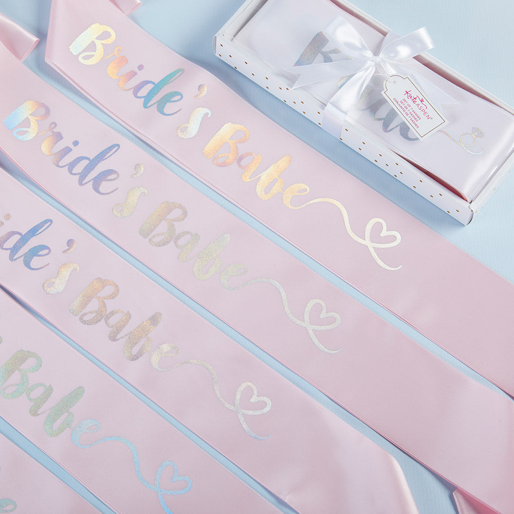Brides Babes Iridescent Satin Sash (Set of 7) - Alternate Image 4 | My Wedding Favors