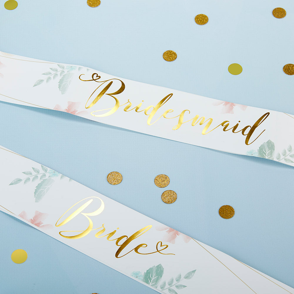 Geometric Floral Bachelorette Sash Set (Set of 6) - Alternate Image 4 | My Wedding Favors