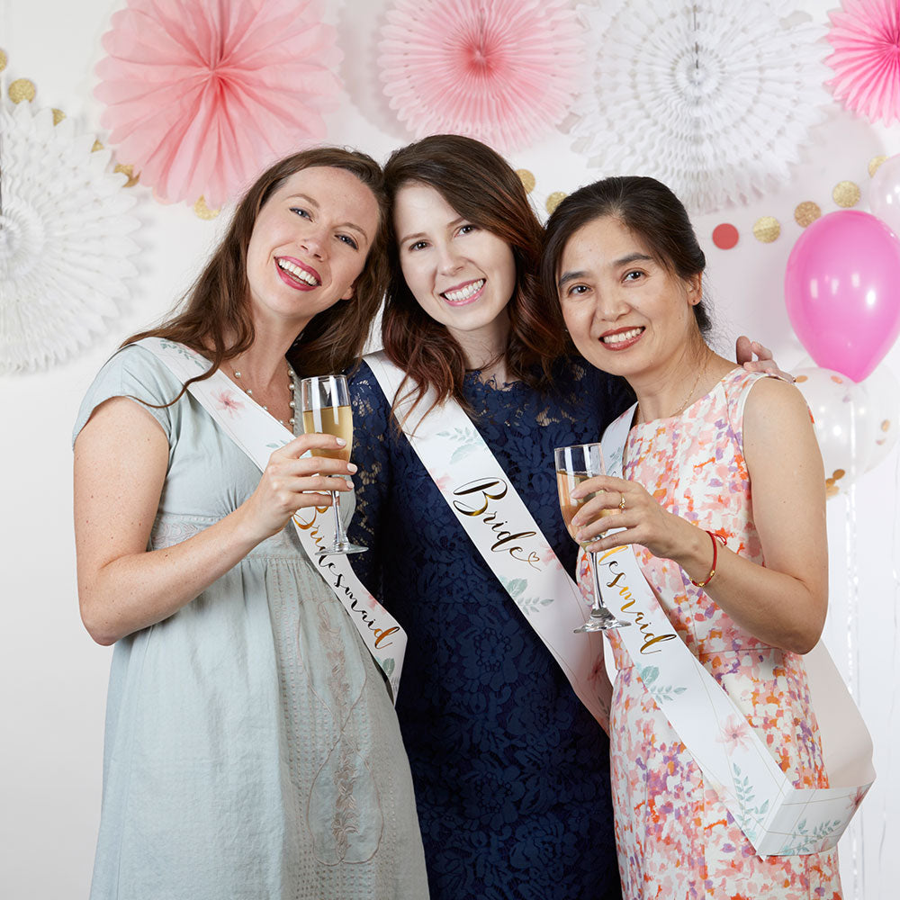 Geometric Floral Bachelorette Sash Set (Set of 6) - Alternate Image 6 | My Wedding Favors