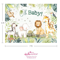 Thumbnail for Safari Baby Shower Photo Backdrop - Alternate Image 6 | My Wedding Favors