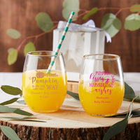 Personalized 9 oz. Stemless Wine Glass - Main Image0 | My Wedding Favors