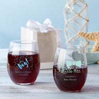 Personalized 9 oz. Stemless Wine Glass - Alternate Image 20 | My Wedding Favors