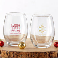 Personalized 9 oz. Stemless Wine Glass - Main Image7 | My Wedding Favors