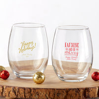 Personalized 9 oz. Stemless Wine Glass - Alternate Image 26 | My Wedding Favors