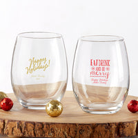 Thumbnail for Personalized 9 oz. Stemless Wine Glass - Alternate Image 26 | My Wedding Favors