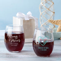 Personalized 9 oz. Stemless Wine Glass - Main Image1 | My Wedding Favors