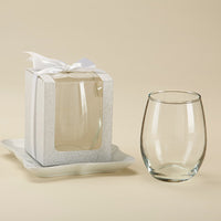 Thumbnail for Silver 9 oz. Glassware Gift Box with Ribbon (Set of 20) - Alternate Image 3 | My Wedding Favors