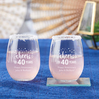 Personalized 15 oz. Stemless Wine Glass - Main Image0 | My Wedding Favors