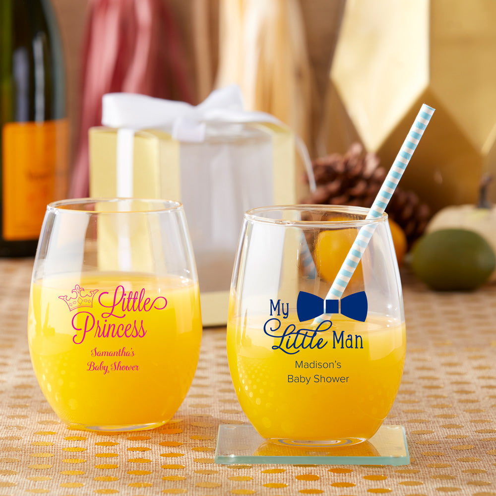 Personalized 15 oz. Stemless Wine Glass