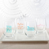 Thumbnail for Personalized Custom Design 15 oz. Stemless Wine Glass - Main Image | My Wedding Favors