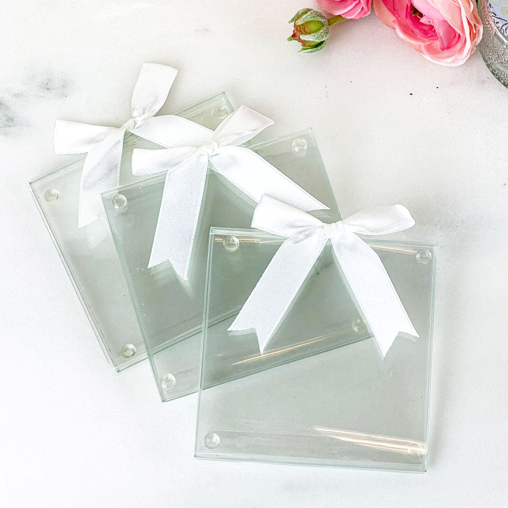 30026NA Clear Coaster Sleeve (Set of 12) - Main Image | My Wedding Favors