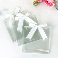 30026NA Clear Coaster Sleeve (Set of 12) - Main Image | My Wedding Favors